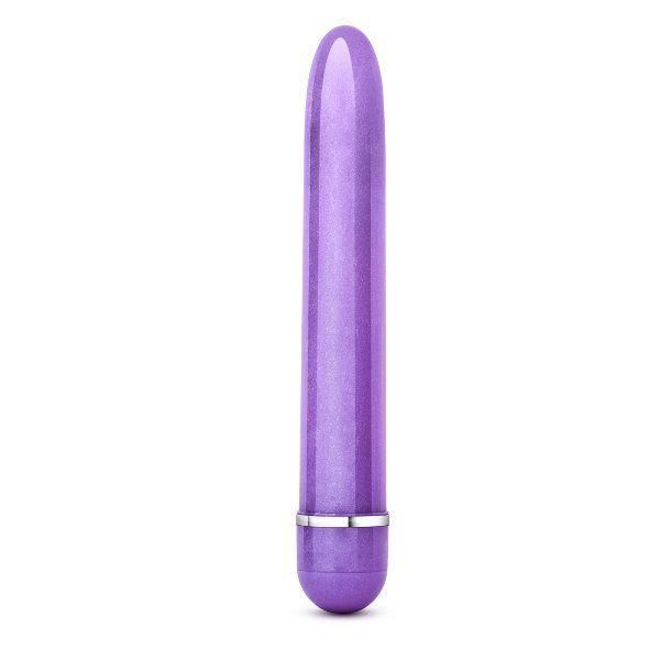 Фиолетовый тонкий классический вибратор Slimline Vibe - 17,8 см. от Blush Novelties