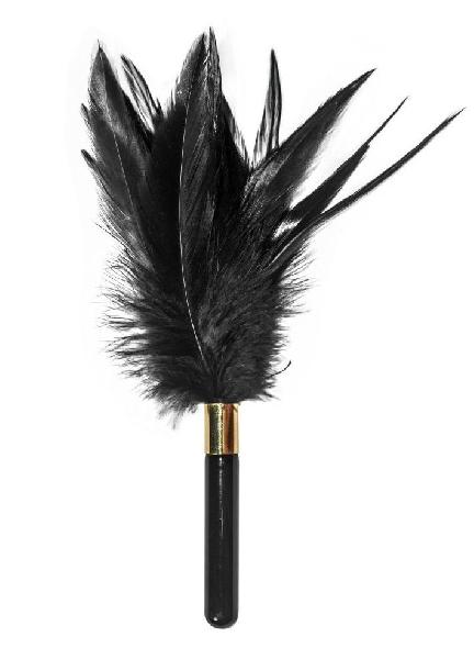 Черный перьевой тиклер Plume - 23 см. от Lola Lingerie
