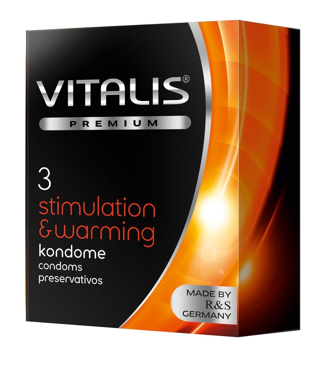 Презервативы VITALIS PREMIUM stimulation   warming с согревающим эффектом - 3 шт. от R&S GmbH