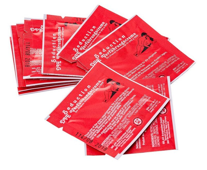Набор из 10 пробников возбуждающего интимного крема для мужчин и женщин Seduction от Milan Arzneimittel GmbH