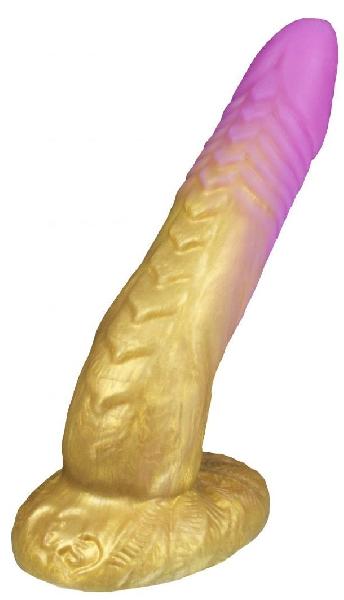 Золотистый фаллоимитатор  Феникс mini  - 18,5 см. от Erasexa