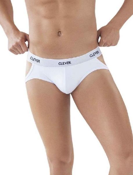 Белые мужские трусы-джоки Oporto Jockstrap от Clever Masculine Underwear
