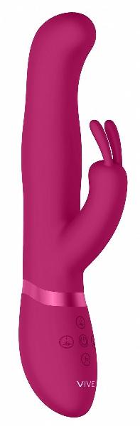 Розовый вибромассажер-кролик Izara - 22 см. от Shots Media BV
