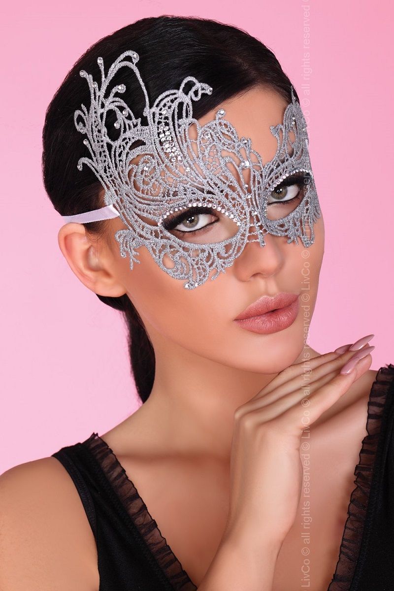 Серебристая ажурная маска Mask Silver от Livia Corsetti