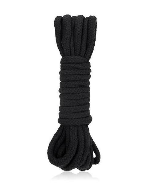 Черная хлопковая веревка для бондажа - 5 м. от Lux Fetish