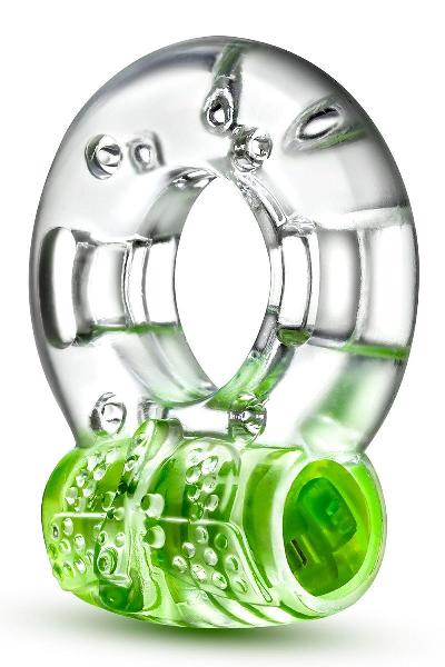 Зеленое эрекционное виброкольцо Arouser Vibrating C-Ring от Blush Novelties