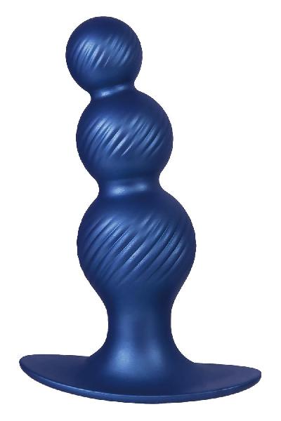Синяя анальная елочка 5 Inch Silicone Anal Plug - 14 см. от NMC