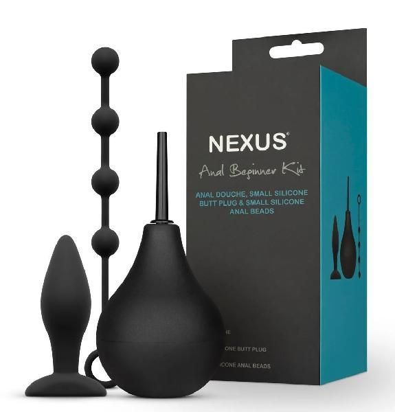 Анальный набор Nexus Anal Beginner Kit: пробка, душ и шарики от Nexus Range