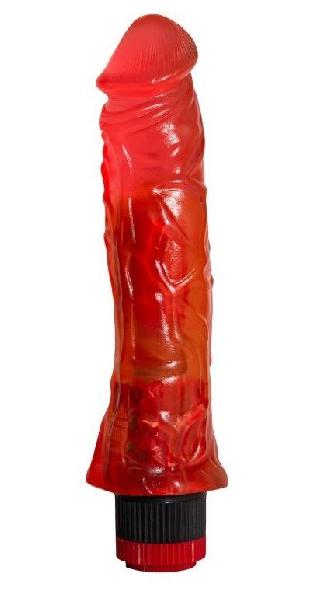 Красный реалистичный вибратор №9 - 19,5 см. от Сумерки богов