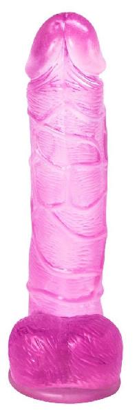 Розовый фаллоимитатор Satellite - 21 см. от Lola toys
