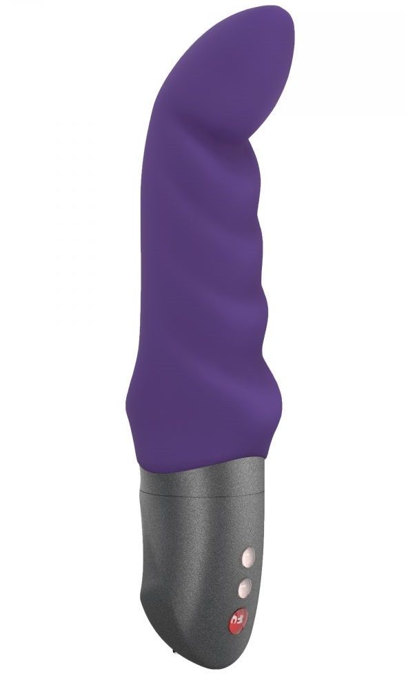 Фиолетовый вибратор Abby G с загнутым кончиком - 18,9 см. от Fun Factory