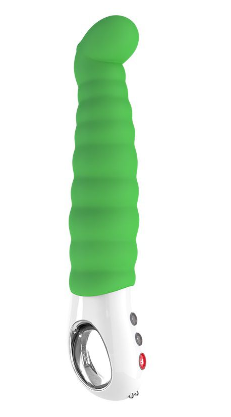 Зелёный перезаряжаемый вибратор Patchy Paul G5 - 23 см. от Fun Factory
