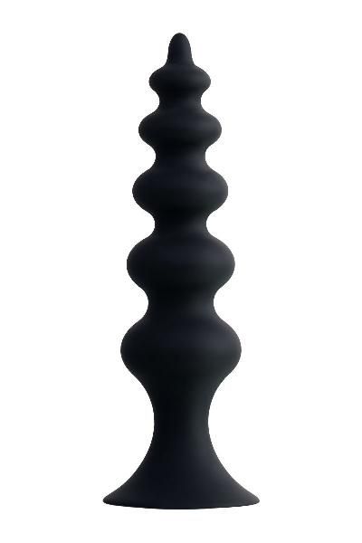 Черная анальная ёлочка Indi - 11,5 см. от POPO Pleasure