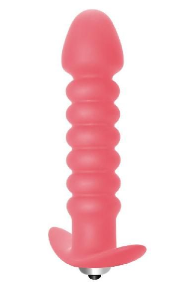 Розовая анальная вибропробка Twisted Anal Plug - 13 см. от Lola toys