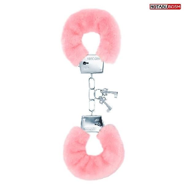 Металлические наручники с мягкой нежно-розовой опушкой от Bior toys