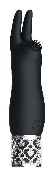 Черная перезаряжаемая вибпоруля Elegance - 11,8 см. от Shots Media BV