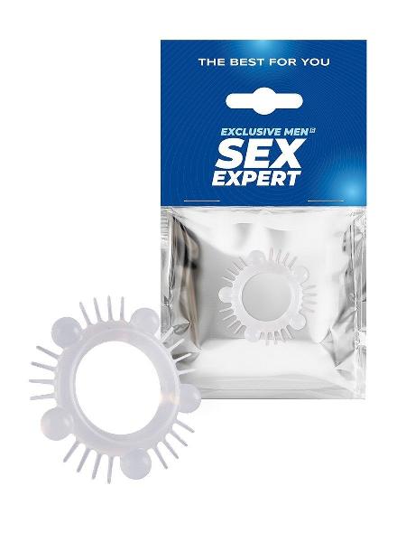Эластичное эрекционное кольцо с шишечками и шипами от Sex Expert Эластичное эрекционное кольцо с шишечками и шипами от Sex Expert