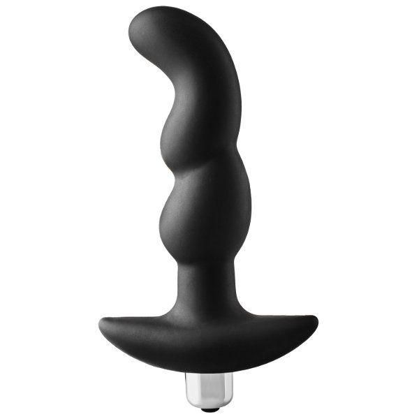 Черная вибропробка для простаты FantASStic Vibrating Prostate Plug - 14,5 см. от Dream Toys