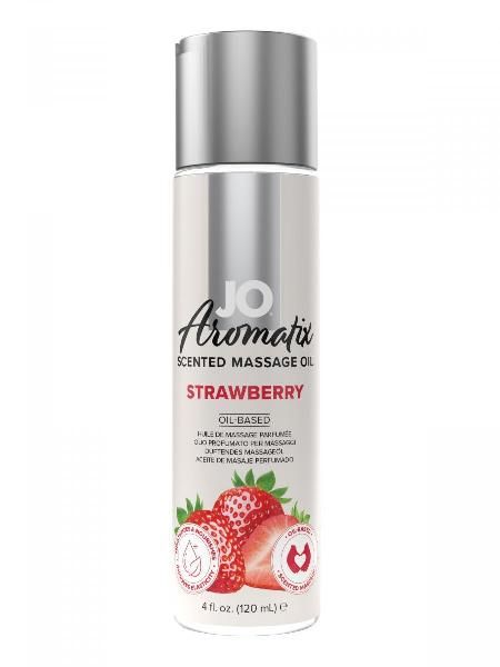 Массажное масло JO Aromatix Massage Oil Strawberry с ароматом клубники - 120 мл. от System JO