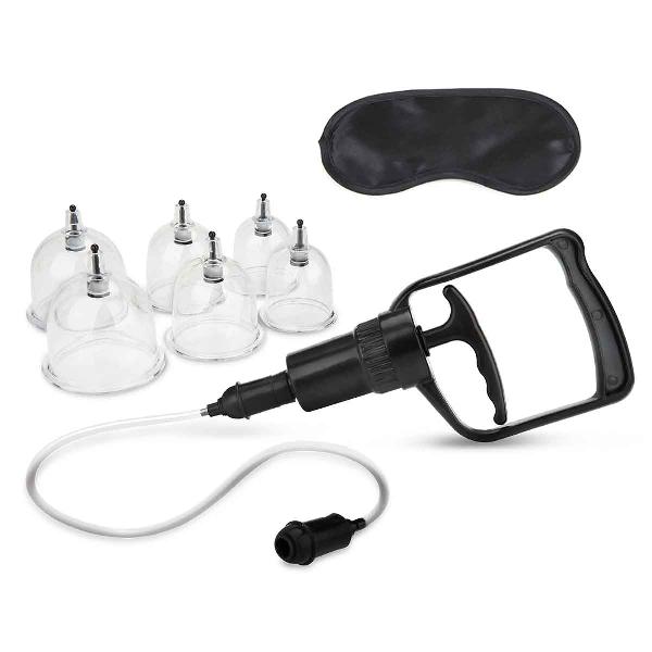 Набор из 6 вакуумных банок с насосом Erotic Suction Cupping Set от Lux Fetish