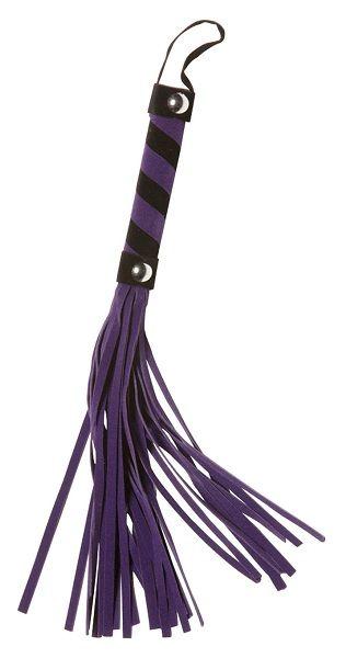Фиолетовая плеть X-Play с бархатистыми хвостами от Allure Lingerie