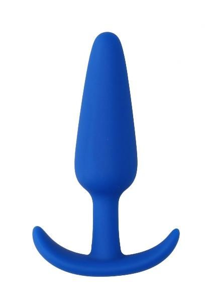Синяя анальная пробка для ношения Slim Butt Plug - 8,3 см. от Shots Media BV