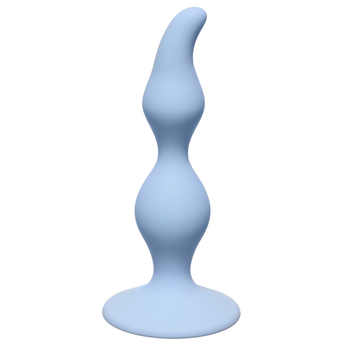 Голубая анальная пробка Curved Anal Plug Blue - 12,5 см. от Lola toys