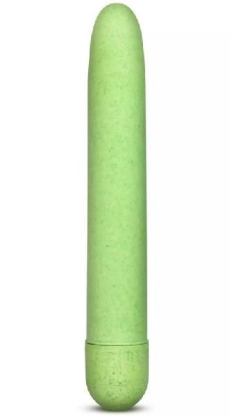 Зелёный биоразлагаемый вибратор Eco - 17,8 см. от Blush Novelties