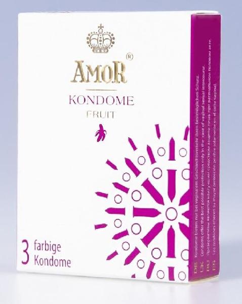 Ароматизированные презервативы AMOR Fruit - 3 шт. от AMOR