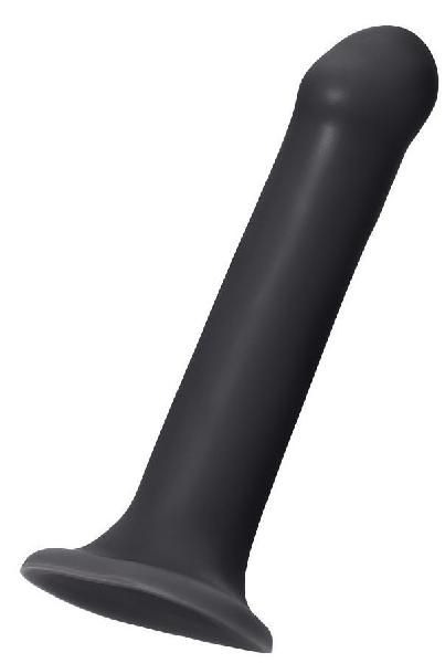 Черный фаллос на присоске Silicone Bendable Dildo L - 19 см. от Strap-on-me