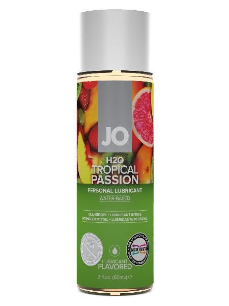 Лубрикант на водной основе с ароматом тропических фруктов JO Flavored Tropical Passion - 60 мл. от System JO