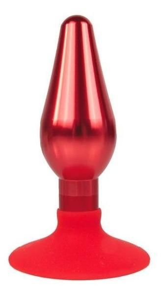 Красная конусовидная анальная пробка - 10 см. от Bior toys