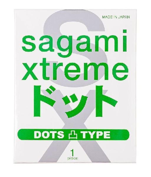Презерватив Sagami Xtreme Type-E с точками - 1 шт. от Sagami