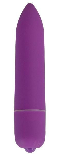 Фиолетовая удлинённая вибропуля Power Bullet Purple - 8,3 см. от Shots Media BV