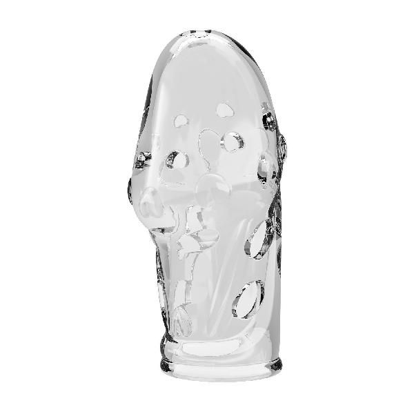 Прозрачная насадка на пенис Booker - 8 см. от Baile