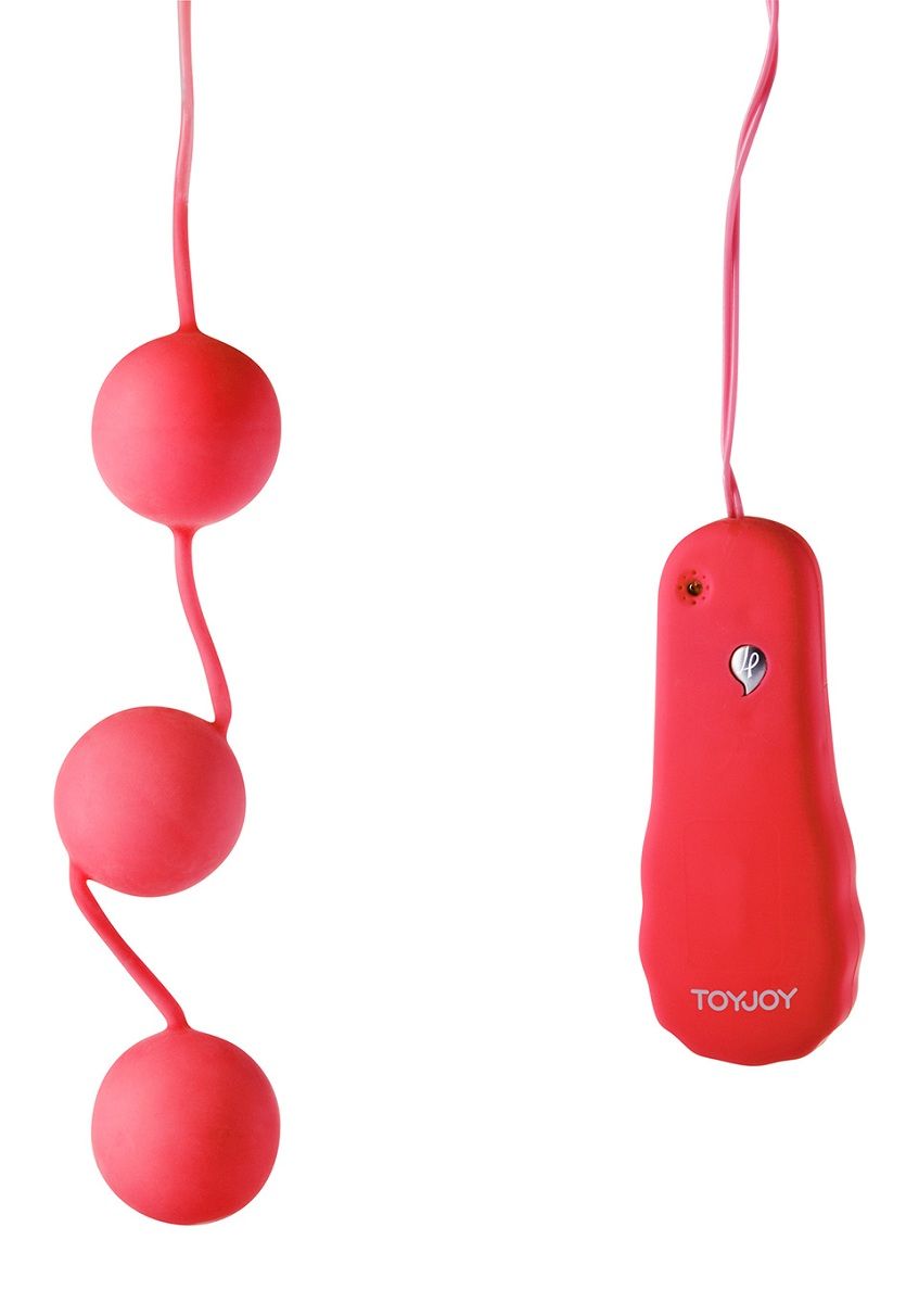 Красные вагинальные шарики с вибрацией POWER BALLS  от Toy Joy