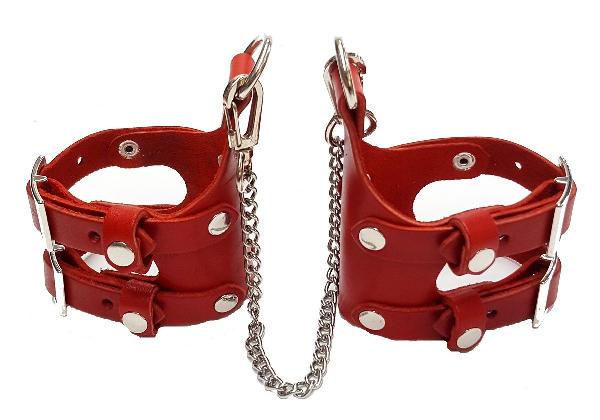 Красные изящные наручники Ellada от BDSM96