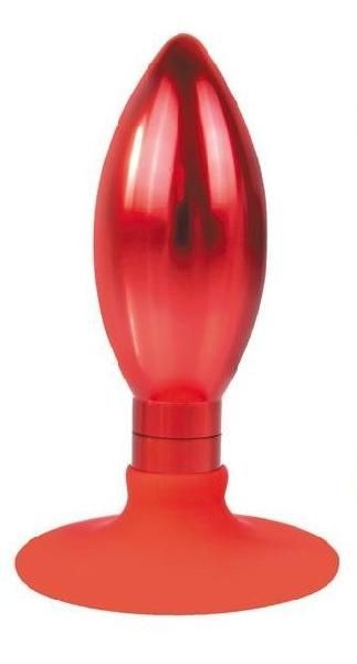 Красная каплевидная анальная пробка - 10 см. от Bior toys
