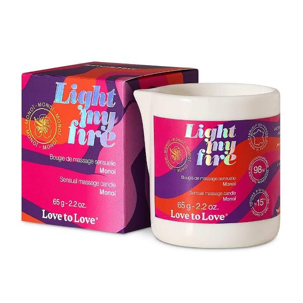 Массажная свеча Light My Fire с ароматом моной - 80 мл. от Love to Love