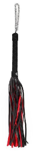 Черно-красная многохвостая плеть-флоггер - 41 см. от Bior toys
