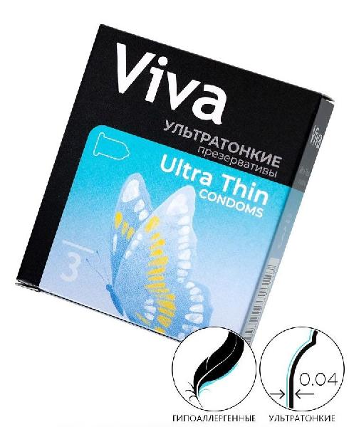 Ультратонкие презервативы VIVA Ultra Thin - 3 шт. от VIZIT