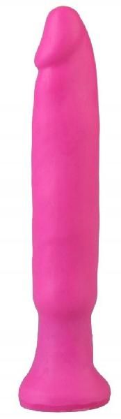 Ярко-розовый анальный стимулятор без мошонки - 14 см. от Сумерки богов