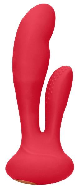 Красный вибратор G-Spot and Clitoral Vibrator Flair - 17,5 см. от Shots Media BV