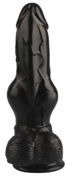 Черный анальный фаллоимитатор-реалистик - 21 см. от Сумерки богов