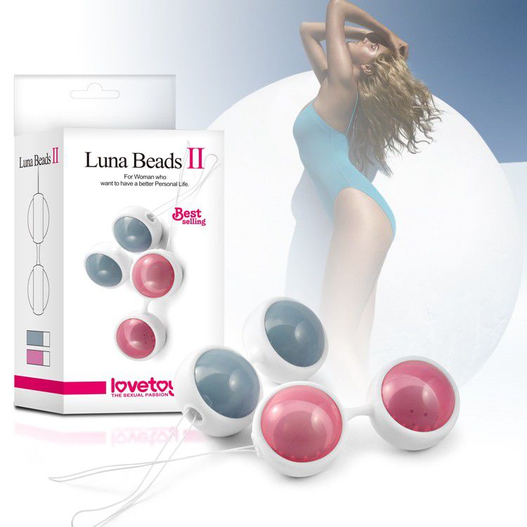 Розовые вагинальные шарики Luna Beards II от Lovetoy