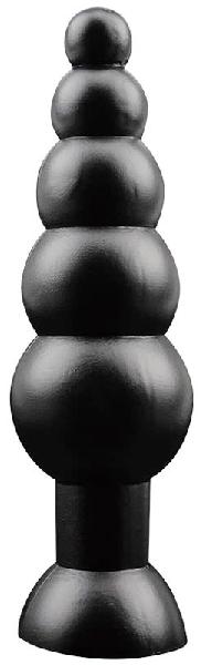 Черная анальная цепочка Large Anal Bead - 18,5 см. от Chisa