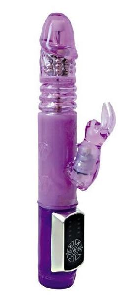 Фиолетовый вибратор-ротатор Always Happy - 24 см. от Bior toys