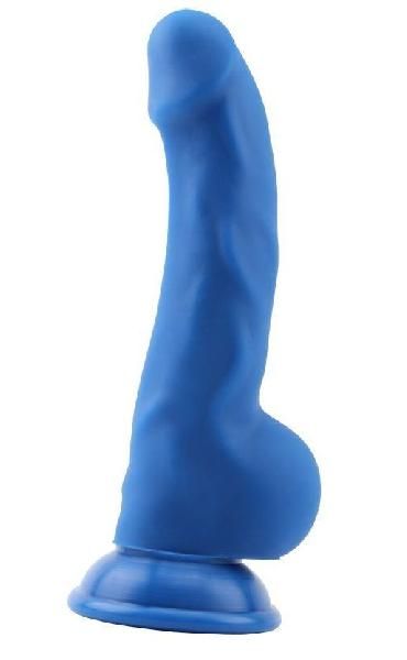 Синий фаллоимитатор Carl.L - 21,8 см. от Chisa