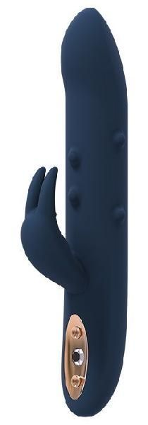 Синий вибромассажер-кролик ALPHEUS - 23 см. от Dream Toys