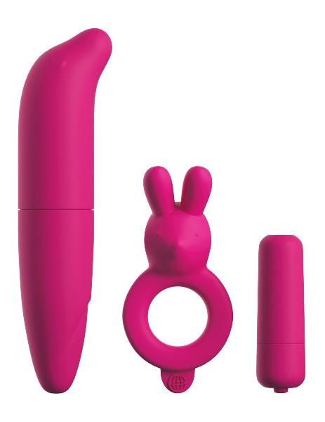 Ярко-розовый вибронабор для пар Couples Vibrating Starter Kit от Pipedream